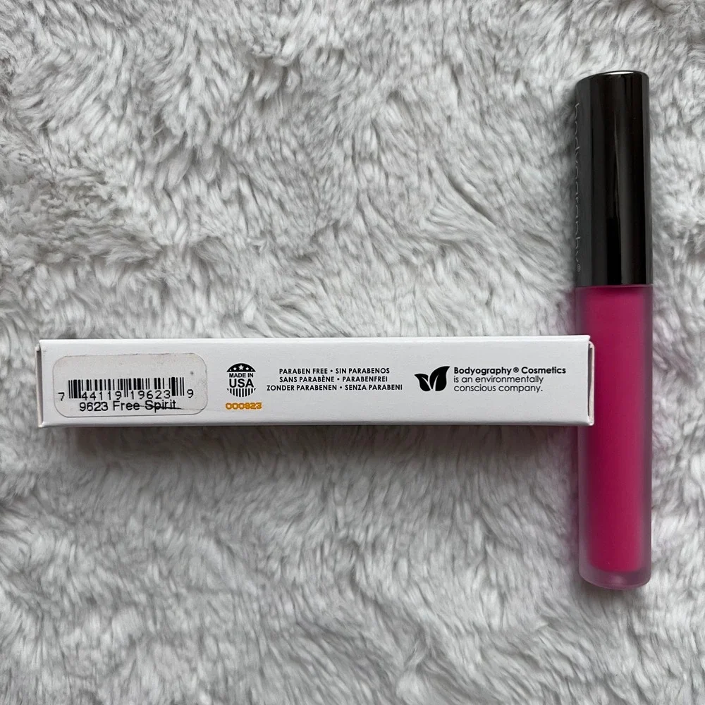 Bodyography Lip Lava Liquid Lipstick Free Spirit 9623 Pink Matte 0.08oz NIB